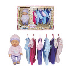 Bambolina con vestitini 42-48 cm assortita